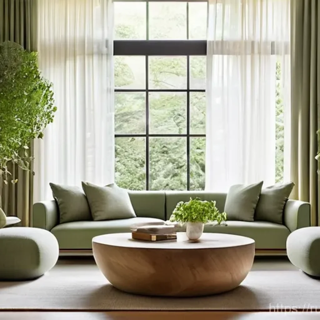 홈디자인 트렌드 세미나 리뷰 - **Prompt 1: Serene Biophilic Living Room with Quiet Luxury**
"A spacious, sun-drenched living ro...