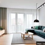 Home 18 홈디자인 창업 준비와 주의사항 - A modern Russian apartment interior in a new residential building, designed for a young family seeki...